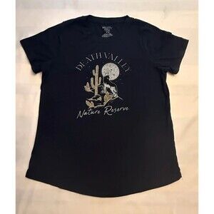 Mighty Fine Women’s Medium Black Death Valley Graphic T-Shirt
